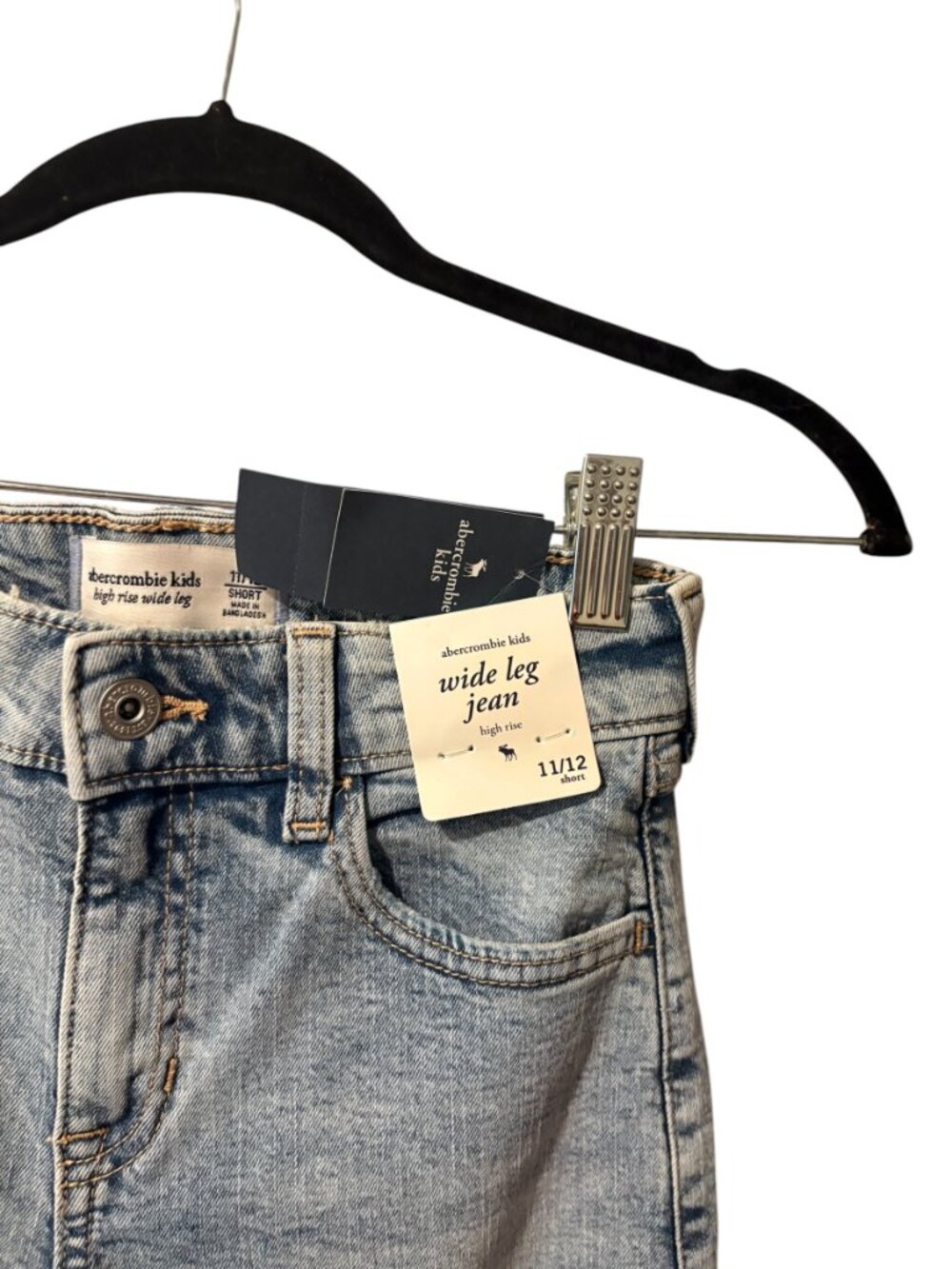 Abercrombie Kids High Rise Wide Leg Jeans - Picture 12 of 14